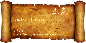 Ladics Petra névjegykártya